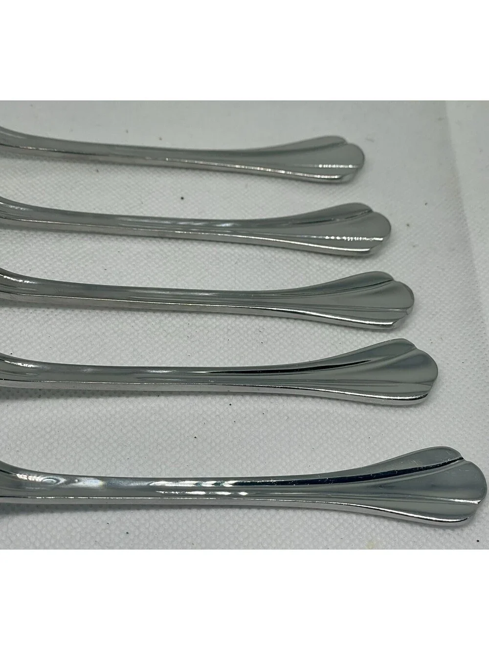 (5) Dansk SCALLOPED Stainless Indonesia Salad Fork Lot ~ 6.5”
